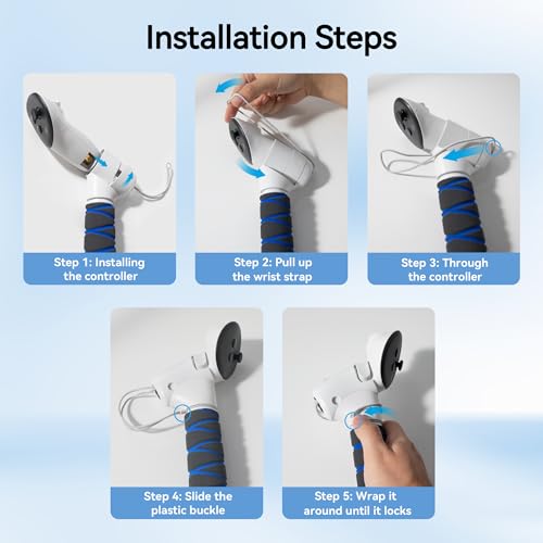 Image of AMVR Upgraded 3-in-1 Controller Extension Grips Compatible with Meta Quest 3, Long Arms for Gorilla Tag, Beat Saber Handles