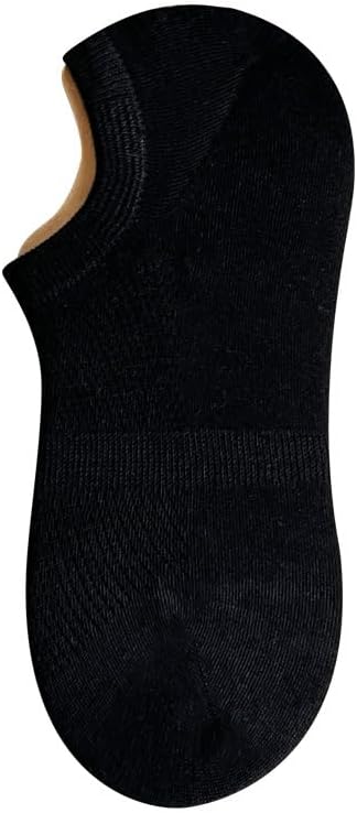 6 pairs of Men's No Show Socks Non-Slip Silicon Grip Moisture Wicking Low Cut Invisible Casual Socks
