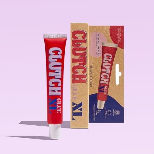 CLUTCH Glue Liquid Fashion Tape Clear Body Glue & Fashion Glue for Women Customisable Skin Adhesive for Clothing Dresses Straps and Accessories All-Day Hold for Events & Travel (30mL)