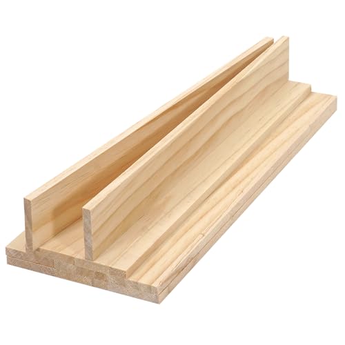 Lanières Bois Batons Bois 1/4" x 1.5" x 12", 10 PCS Trim Décoratif, Non Fini