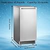 Scotsman Undercounter Gourmet Cube 50 Ice Maker - 65 lb/Day, 26 lb Storage Bin, Pump Drain