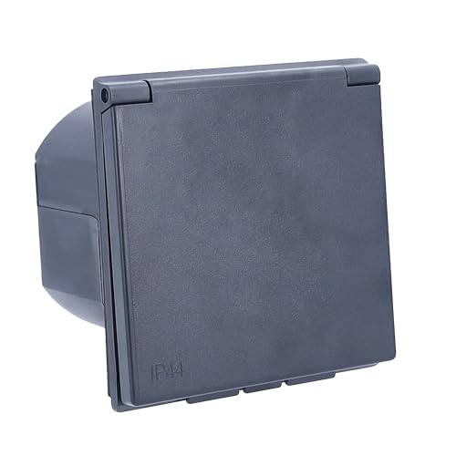 as - Schwabe Camping CEE-Caravan-Einspeisungsstecker – 230 V / 16 A Outdoor Anbau-Stecker mit Klappdeckel – 3-poliger Stecker für Wohnwagen – Außenbereich – IP44 – Made in Germany – Schwarz I 61493