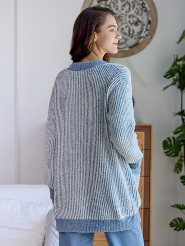 Image of Snuggle Sac Cardigan Sweaters for Women with Pocket Trendy Casual Long Sleeve Tops Open Front Fall Winter Coats