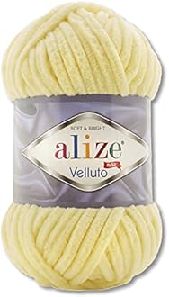 Alize Velluto 100 g Wool in 30 Colours 13 Light Yellow