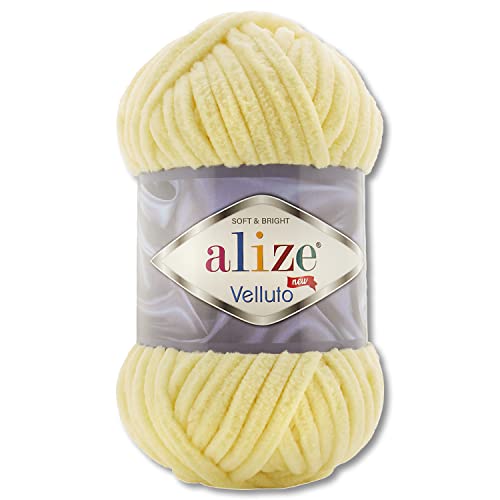 Alize Velluto 100 g Wool in 30 Colours 13 Light Yellow