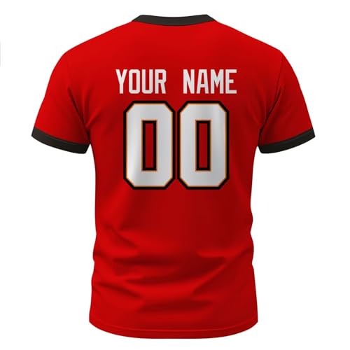 Image of ANTKING T-Shirt Custom Name Number Crewneck Short Sleeve for Men Youth Gifts