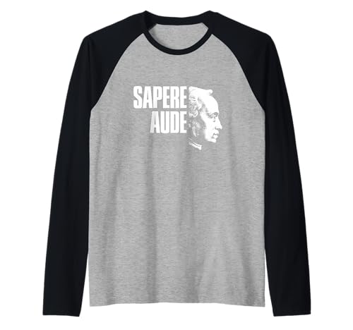 Immanuel Kant Portrait - Sapere Aude Manche Raglan