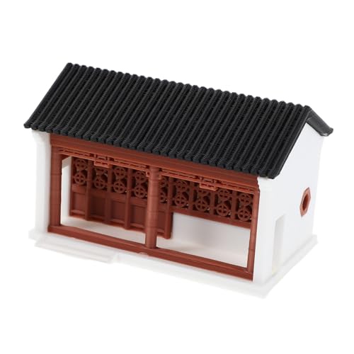 Beatifufu Ancient Style Chinese Architecture Model Accessories Miniature Pavilion House for Bonsai Aquarium Desktop Landscape Chinese Cultural Product for Zen Garden Decoration