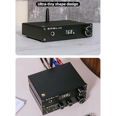 S.M.S.L D12 Audio DAC Mini HiFi Audio Decoder DAC Input USB/Coaxial/Optical Output RCA/Headphone Amplifier DSD512 32-bit 768KHZ for PS5 Switch Support MQA (Black)