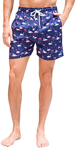 Men's Swim Trunks Quick Dry Beach Shorts with Pockets and Mesh Lining