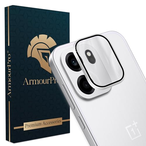 Image of ArmourPro Camera Lens Protectors for OnePlus Nord CE 6 5G Tough HD Individual Aluminum Alloy Lens Ring Cover, Scratch Resistant, Full Lens Cover| Silver
