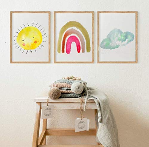 rainbow artwork for nursery