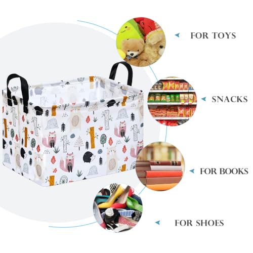 Image of Storage Basket Gift Laundry Bins Collapsible Storage Baskets Box Laundry Nursery Hamper for Home and Office Decoration with Handles