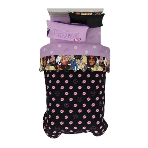 image for Bratz Fashion Bedding 5 Piece Super Soft Reversible Comforter and Shee
