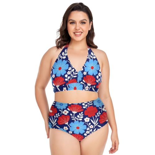Bikini grande taille fleuri parfait pour vos vacances à la mer