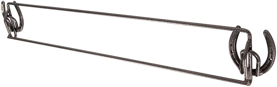 EASY-UP Pro Series Collapsible Stall Front Bar | Decorative & Convenient Horse Blanket Rack | Collapses When Not in Use | Gray Armor Finish for Durability