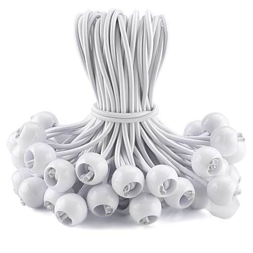 Zosenyer Spanngummis mit Kugel, 50 Stück Planenbefestigung 15 cm, Planenspanner für Planen, Zelte, Pavillons, Banner und Haushalt