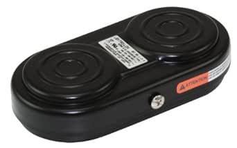 Linemaster L-2-S Lektro-Lok Rocker Action Foot Switch, Electrical, Single Pedal, Momentary, SPDT Each Side, No Guard, Black