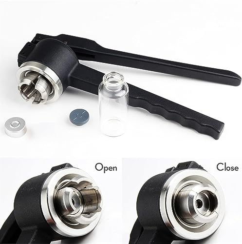 Herramienta crimpadora de aluminio, máquina prensadora manual de viales y tapas de botellas, de acero inoxidable, crimpado eficiente para varias botellas