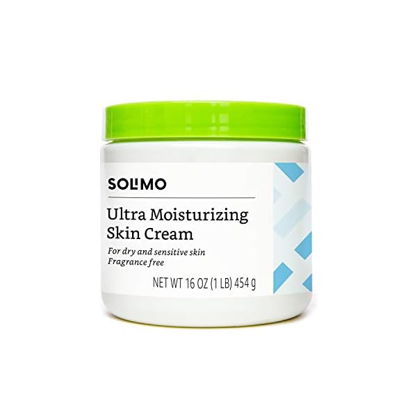 Amazon-Brand-Solimo-Ultra-Moisturizing-Skin-Cream-for-Dry-Sensitive-Skin-Dermatologist-Tested-Fragrance-Free-16-Ounce Amazon Basics Ultra Moisturizing Skin Cream for Dry & Sensitive Skin, Dermatologist Tested, Fragrance Free, 16 Ounce, 1 Pound (Pack of 1) (Previously Solimo)