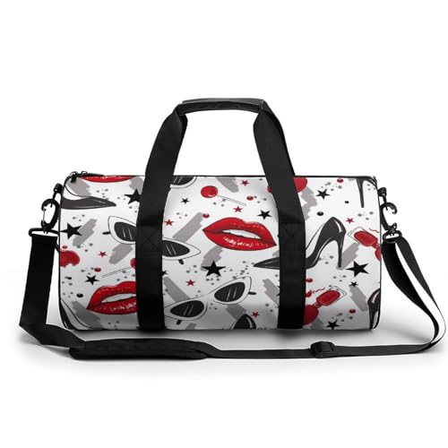 Sac de sport lèvres à talons hauts sac de voyage 45cm duffel bag gym