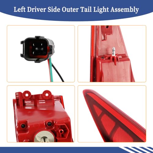 Getfarway Rear Left Driver Side Outer Tail Light Assembly Compatible with Kia Sportage 2017 2018 2019 EX/LX 2.4L Rear Brake Taillight Lamp Replaces 92401D9020 (Rear Left Outer) by Getfarway - Used condition - Image 4