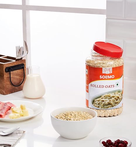 Image of Amazon Brand - Vedaka Rolled Oats | 1.2 Kg Jar | Contains 100% Oats | High in Protein