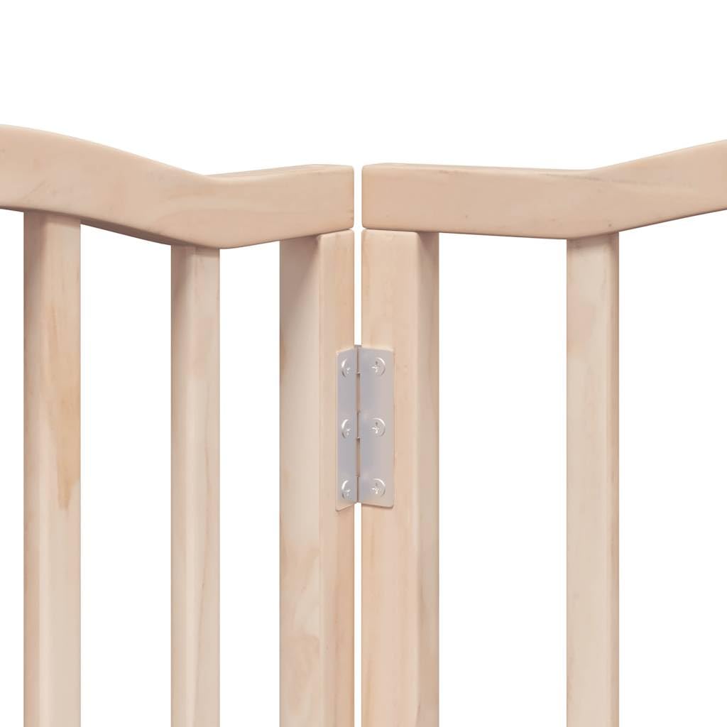 Homgoday Barrera para Perros,Barrera de Seguridad para Perros Mascotas,Puerta Seguridad Perros Puerta para Perros Plegable 9 Paneles Madera de álamo 450 cm