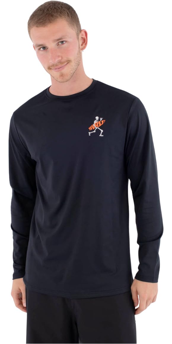 Hurley Men's Long-Sleeved Surf Lycra - Flamengue T-Shirt Hombre