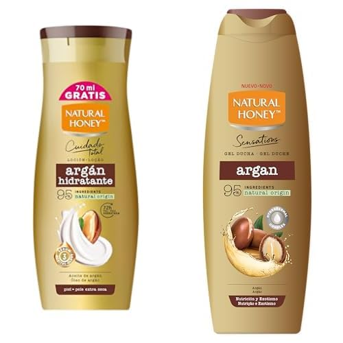 Natural Honey Loción corporal Argán 400 ml +Gel Corporal Argán 650 ml
