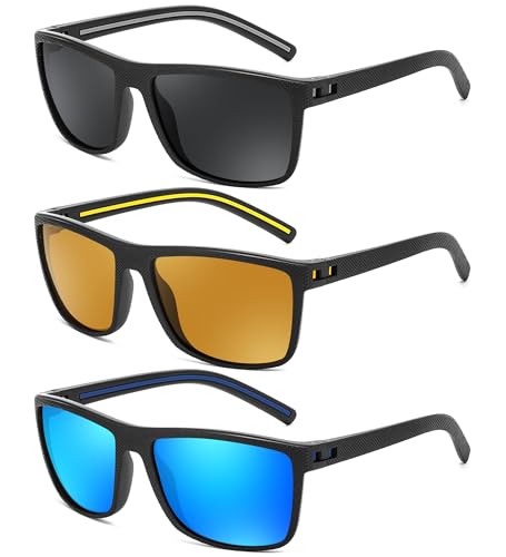 Image of FEISEDY Polarized Sunglasses for Men and Women Lightweight Frame Sun Glasses with UV400 Protection for Driving Fishing B0301