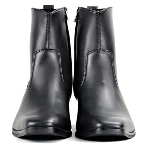 Dress Boot for Men Casual Chelsea Combat Ankle Casual Walking Motorcycle Boots Black3