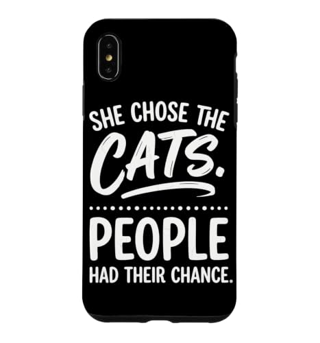 She Chose The Cats Funny Inrovert Single Feline Mom �X�}�z�P�[�X iPhone XS Max �p
