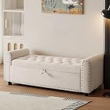 BIGGARSIT 48 inch Riveted Window Seat Ottoman