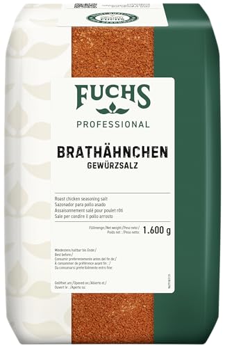 Fuchs Professional - Brathähnchen Gewürzsalz | Zum Würzen oder Marinieren von Hähnchen-Gerichten | Profi-Qualität für Großverbraucher | 1,6 kg im recyclebaren Beutel
