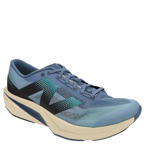 New Balance Men's FuelCell Rebel V4 Running Shoe, Heron Blue/Chrome Blue/Black, 9 M