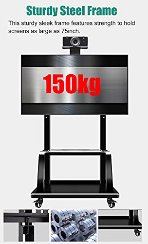Soporte TV con ruedas y estante ajustable para TVs 40-75" miniatura 5