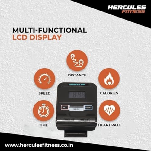Image of Hercules Fitness Adler MB30 upright Bike | Indoor bike Exercise Cycle for home use | Magnetic Resistance |Heart rate sensor |Home Gym Equipment | Cardio Gym