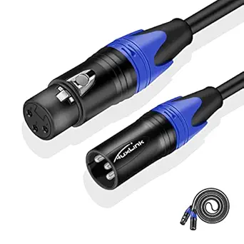 XLR Cables 150 ft, XLR Microphone Cable Male to Female Balanced XLR Speaker Cable Suitable for Microphones, Speaker Systems, Radio Station, Stage Lighting and More-150 Feet 1 Pack