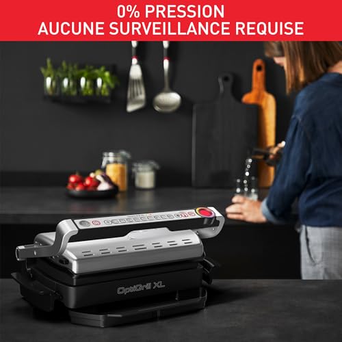 Tefal Optigrill+ Grill viande Surface de cuisson automatique 9 programmes Contrôle température Mode manuel et décongélation Accessoire Snacks et Pâtisserie inclus GC724D12 - vue 4
