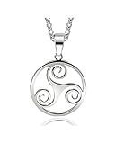 Dieser nordische Kelten-Schmuck / Celtic Design mit dem Triskel-l Symbol stellt einen Dreierwirbel und die Dreifaltigkeit dar und wurde für magisch-e Zwecke und als Kraft Schutzamulet-t verwendet. Perfekt für Geburtstagsgeschenk,Weihnachten,Valentinstag,Muttertag,Top Geschenk als Damen und Herren-Schmuck. Für jeden anderen Geschenke Anlass natürlich ebenfalls bestens geeignet.