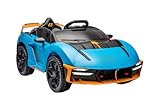 Bang Toys - Carrinho Elétrico Infantil Nitro SX 12V - Licenciado, com Luzes de LED, Sons, Entrada USB/MP3, Bluetooth, Portas que Abrem e Controle Remoto - Suporta até 30kg - Cor Azul