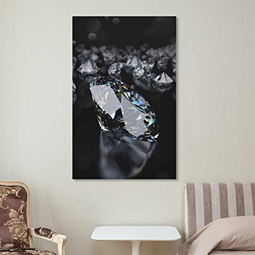 ESyem Posters Diamond Art Poster Modern Jewelry Poster Room Aesthetics Poster (3) Canvas Art Poster And Wall Art Picture Print Modern Family Bedroom Decor 12x18inch(30x45cm) Unframe-style