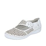 Absatzform: Flach Rieker Damen 52565 Ballerinas, weiß, 38 EU