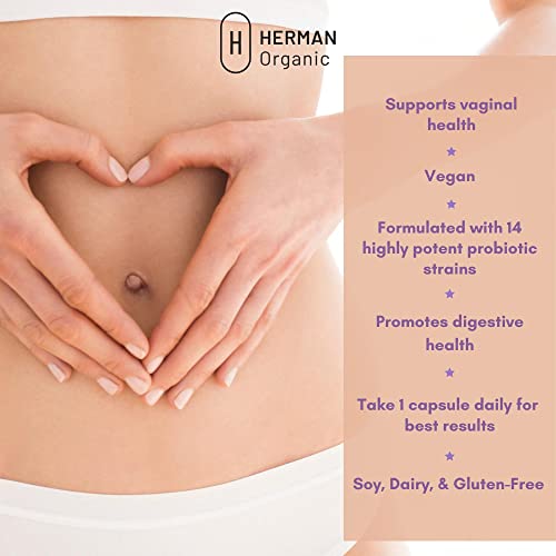 Herman Organic - Men And Women’s Probiotic Bundle For Gut, Digestive, Colon & Vaginal Health #TOP4