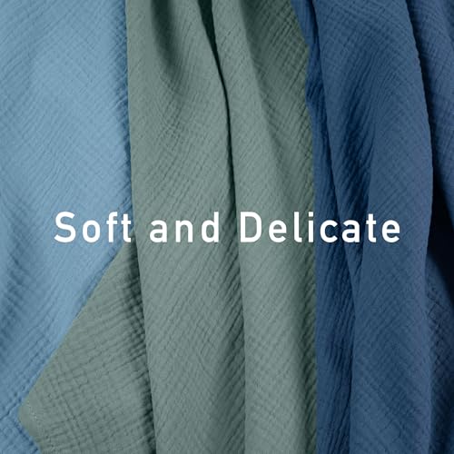 Image of Muslin Receiving Blankets, Neutral Blanket Swaddling for Newborn Boys and Girls, 5 Pack Breathable and Skin-Friendly Swaddle Wrap for Infant Baby (Soft Colors)