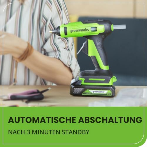 Greenworks 24V Heißklebepistole kabellos 90 Sek Aufheizzeit LED-Beleuchtung – Ansicht 5