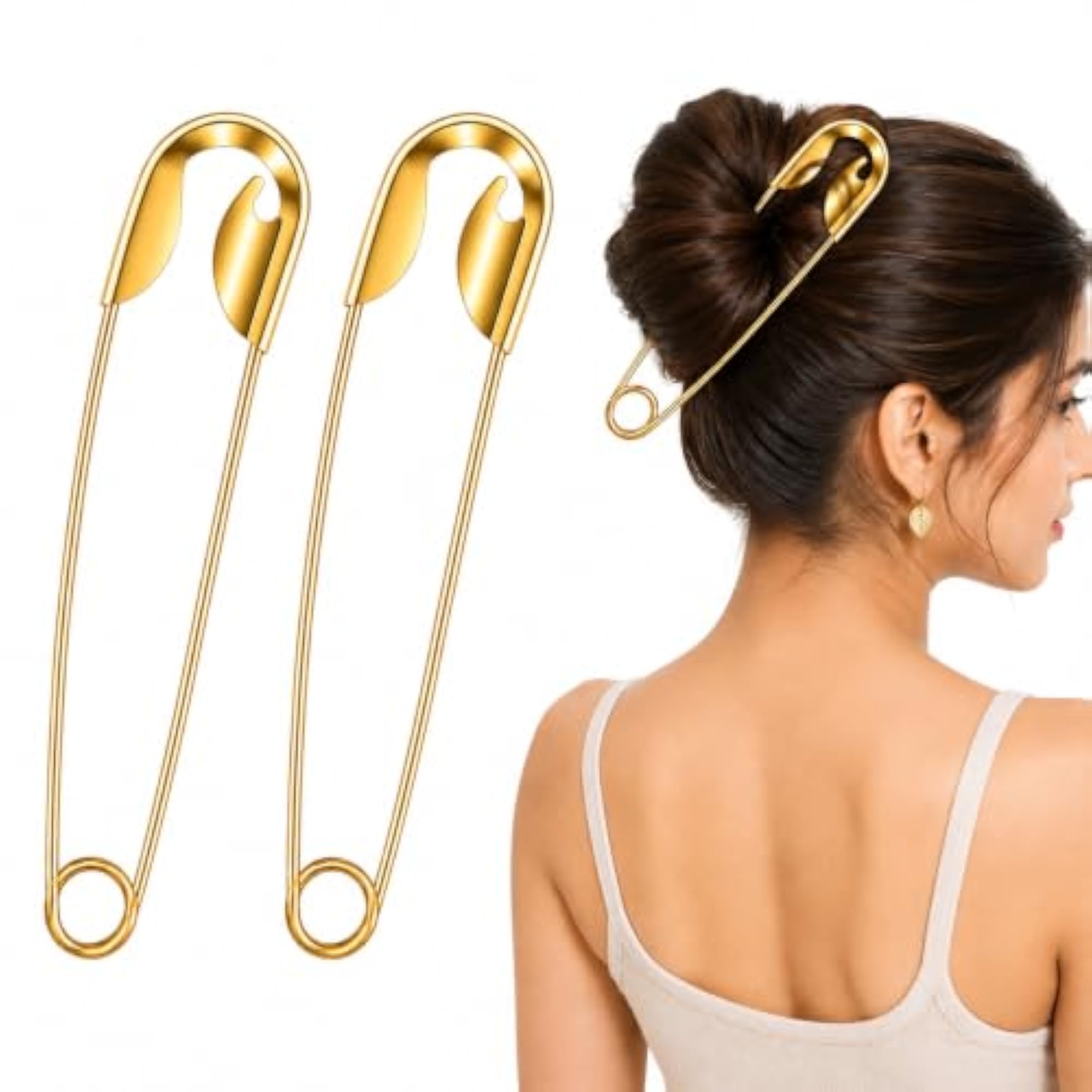 Oversized Stainless Steel Hair Pin, Durable Styling Accessory