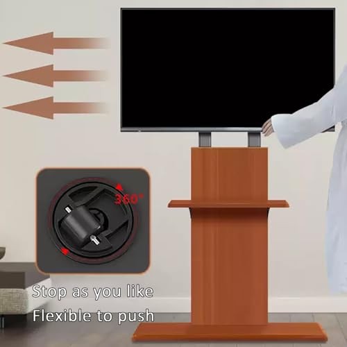 Soporte móvil ajustable para TV con ruedas y bandeja miniatura 2