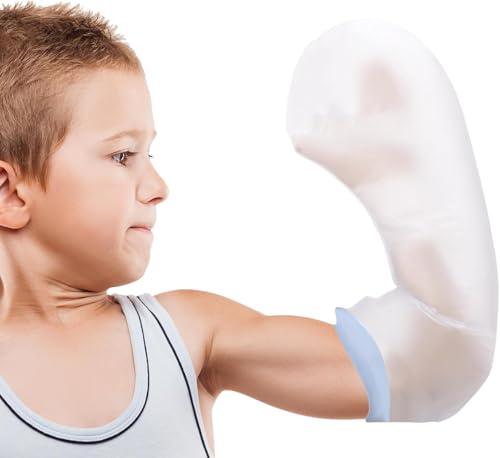 Fasola Gipsschutz Wasserdicht Arm Kinder für Duschen Gips Tüte Arm Kind Wiederverwendbar Duschschutz Kinder Gipsverband und Bandage Trocken Halten XL
